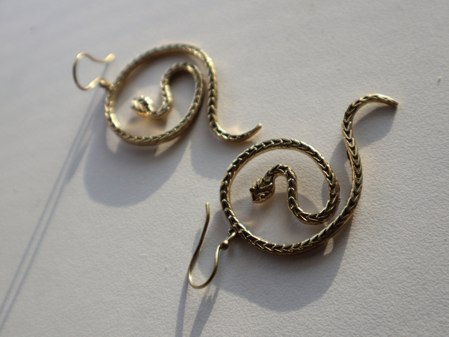 Kundalini brass earrings