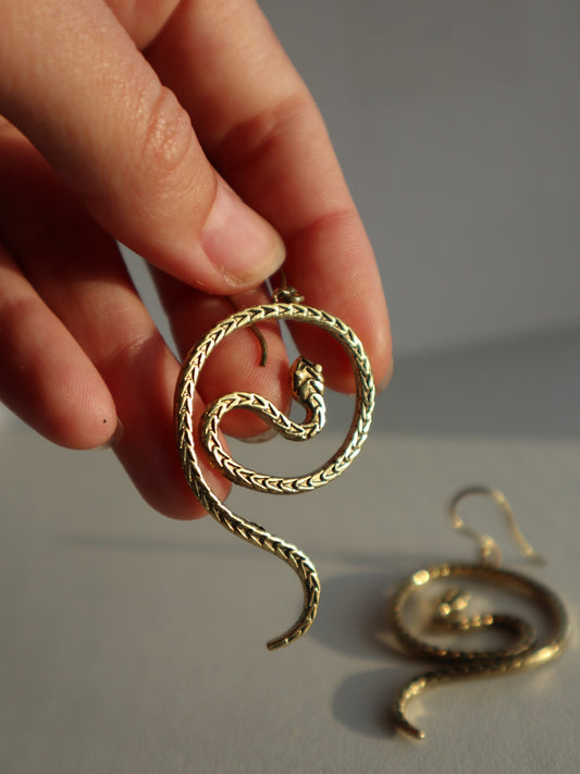 Kundalini brass earrings