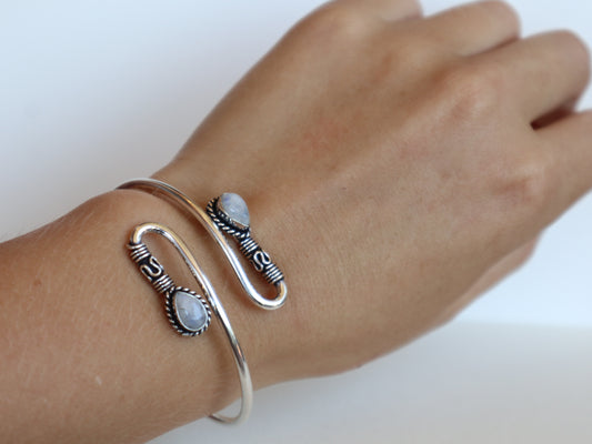 Light serpent silver plated bracelet