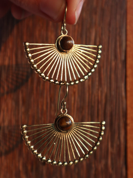 Empress earrings with Tiger eye