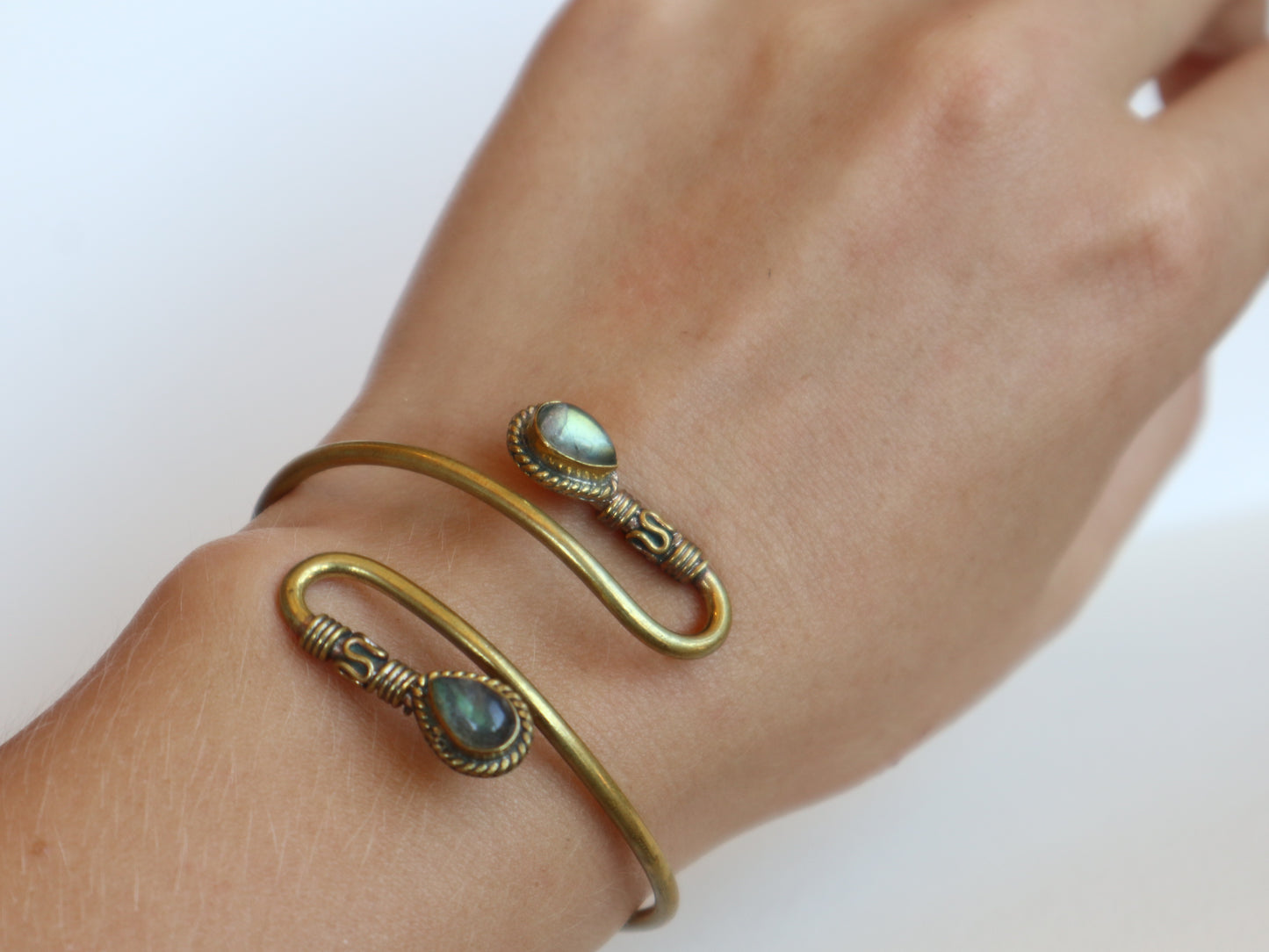 Labradorite serpent bracelet