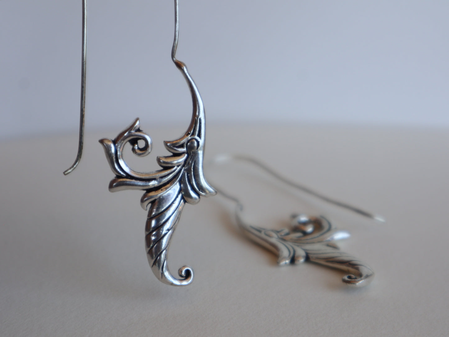 Renaissance silver plated earrings